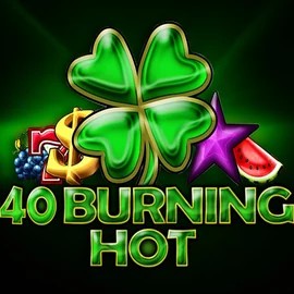 40 Burning Hot slot logo by Amusnet Interactive at Speedz Casino40 Burning Hot